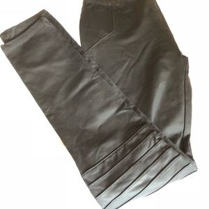 Zara black sheen motor leggings